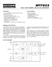 Datasheet SPT7852SCT manufacturer Fairchild