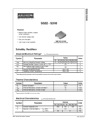 Datasheet SS32-S310 manufacturer Fairchild