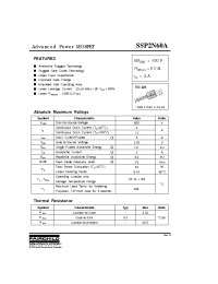 Datasheet SSP2N60A manufacturer Fairchild