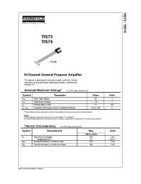 Datasheet TIS73 manufacturer Fairchild