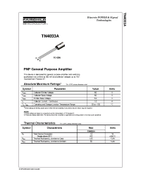 Datasheet TN4033 manufacturer Fairchild