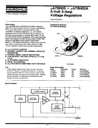 Datasheet UA7805 manufacturer Fairchild