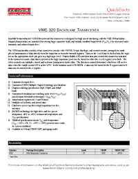 Datasheet VME320 manufacturer Fairchild