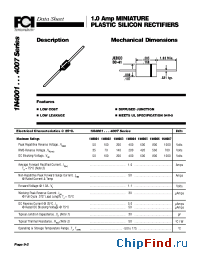 Datasheet 1N4001...4007 manufacturer FCI