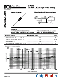 Datasheet BZY47-C3V6 manufacturer FCI