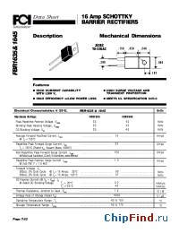 Datasheet FBR1645 manufacturer FCI