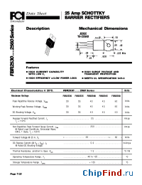 Datasheet FBR25302560 manufacturer FCI