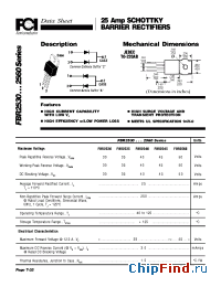 Datasheet FBR2540 manufacturer FCI