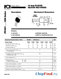 Datasheet FR1601 manufacturer FCI