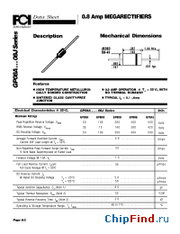 Datasheet GP08J manufacturer FCI