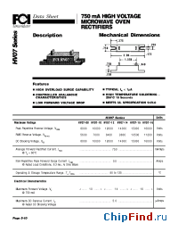 Datasheet HVO7 manufacturer FCI