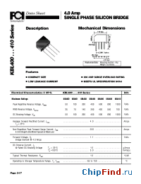 Datasheet KBL400 manufacturer FCI