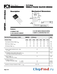 Datasheet KBP2XX manufacturer FCI