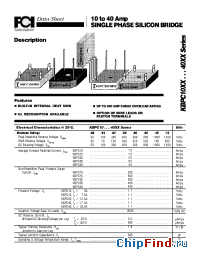 Datasheet KBPC25 manufacturer FCI