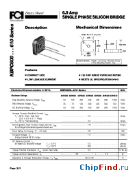 Datasheet KBPC600...610 manufacturer FCI