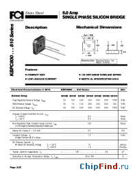 Datasheet KBPC800...810 manufacturer FCI