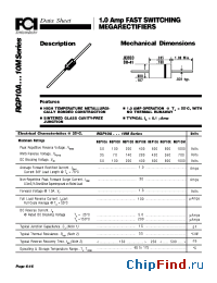 Datasheet RGP10A manufacturer FCI