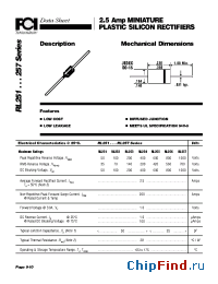 Datasheet RL251 manufacturer FCI