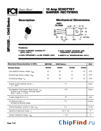 Datasheet SR1040 manufacturer FCI