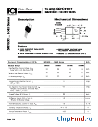 Datasheet SR1630 manufacturer FCI