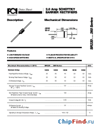 Datasheet SR220 manufacturer FCI