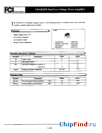 Datasheet TDA2822M manufacturer FCI