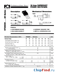 Datasheet VF30C0560 manufacturer FCI