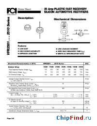 Datasheet VFR2501 manufacturer FCI