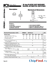 Datasheet VFR2506 manufacturer FCI