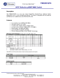 Datasheet FMS2001QFN manufacturer Filtronic