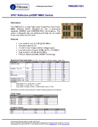 Datasheet FMS2003 manufacturer Filtronic