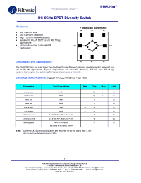 Datasheet FMS2007 manufacturer Filtronic