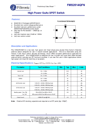 Datasheet FMS2014-001 manufacturer Filtronic