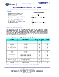 Datasheet FMS2016QFN manufacturer Filtronic