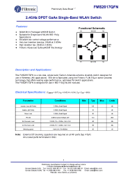 Datasheet FMS2017-001 manufacturer Filtronic