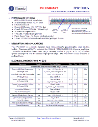 Datasheet FPD10000V manufacturer Filtronic