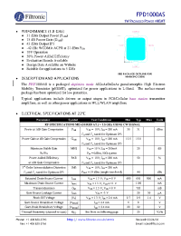 Datasheet FPD1000AS manufacturer Filtronic