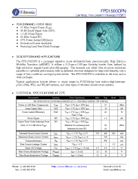 Datasheet FPD1500DFN manufacturer Filtronic