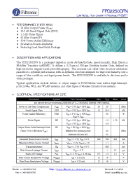 Datasheet FPD2250DFN manufacturer Filtronic