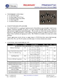 Datasheet FPD6836SOT343 manufacturer Filtronic