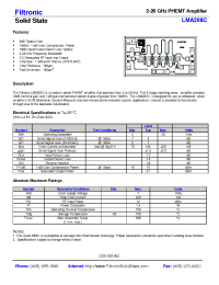 Datasheet LMA208C manufacturer Filtronic