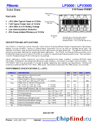 Datasheet LP3000/LPV3000 manufacturer Filtronic