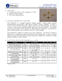 Datasheet LP3000P100 manufacturer Filtronic