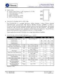 Datasheet LP3000SOT89-1 manufacturer Filtronic