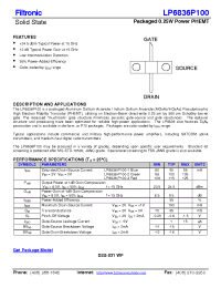 Datasheet LP6836P100-2 manufacturer Filtronic