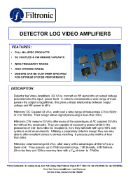 Datasheet RV021 manufacturer Filtronic