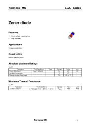 Datasheet LLZJ11 manufacturer Formosa