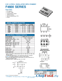 Datasheet F4605R manufacturer Fox Electronics