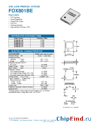 Datasheet FOX801BE-192 manufacturer Fox Electronics