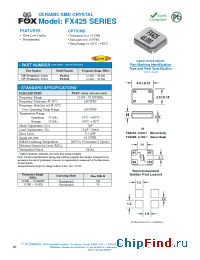 Datasheet FX425 manufacturer Fox Electronics